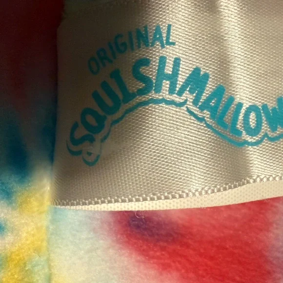 Squishmallows Tie Dye Cat Plush Large Kellytoy Rainbow Pastel Kawaii Pillow - Picture 7 of 9